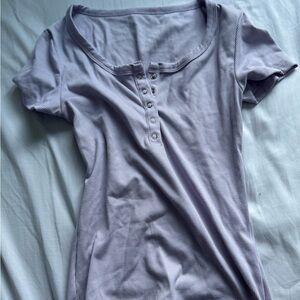Women's Lavender Short Sleeve Top